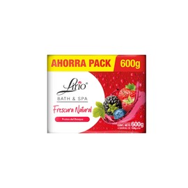 Jabón en barra Lirio Bath & Spa Frutos del Bosque 150g 4 Piezas