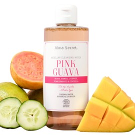 Alma Secret Pink Guava Micellar Water 400ml Natural Micellar Water for Face, Eyes and Lips, Guava Extract, Hyaluronic Acid and Soothing Botany Suitable for Sensitive Skin