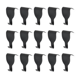 T Tulead 15PCS Black Picture Rail Hooks Metal Molding Hanging Hooks Picture Frame Hooks for Hanging Pictures, Arts, Paintings