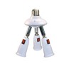 YCSSSD 3 in 1 Light Socket Splitter Adapter, E26/E27 Socket