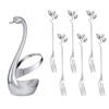 Elegant Swan Spoon and Fork Holder, Decorative Metal Cutlery Organizer