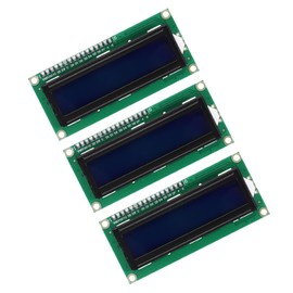 MECCANIXITY 3Pcs IIC LCD 1602 Serial Display Module 5V, Blue Display Screen Backlight 16x2 LCD Module Interface Adapter 72x24mm
