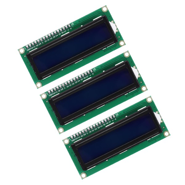MECCANIXITY 3Pcs IIC LCD 1602 Serial Display Module 5V, Blue