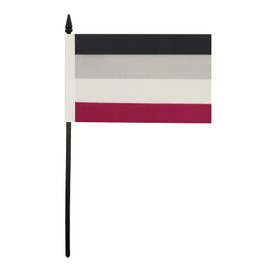 AZ Flag Table Flag, Rainbow Smooth, 15 x 10 cm, Asexuality Table Flag, 10 x 15 cm, Flags