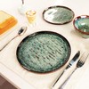 jinsongdafa Dinner Set 12 Pieces - Round Reactive Glaze Tableware