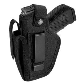 Gun Pistols Holster Case, IWB/OWB Concealed Carry Pistols Holster with Mag Pouch Fits Most 9mm 380 45ACP, Gun Holsters for Glock, S&W, Sig, and More, for Men and Women Left/Right Hand