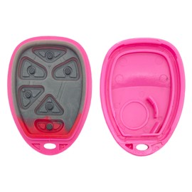 Pink Key Fob Case Shell Fit for Chevy Tahoe Suburban Escalade GMC Yukon 2007-2014 Keyless Entry Remote Cover (6 Buttons A)