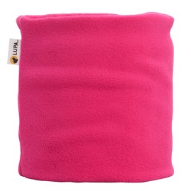 Lupa Kids Handmade Double-Layer Fleece Neck Warmer - Kids Neck Warmer for Boys & Girls - Fleece Neck Gaiter for Winter (Bright Pink, Large (7-12))