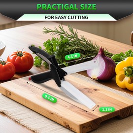 DZ Duozhan Kitchen Scissors with Cutting Board, Stainless Steel, Easy Clean