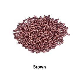 Pack of 200 2.5 mm Copper Nano Rings MicroLinks Rings Hair Beads for Hair Extensions Spring Extension (Brown)