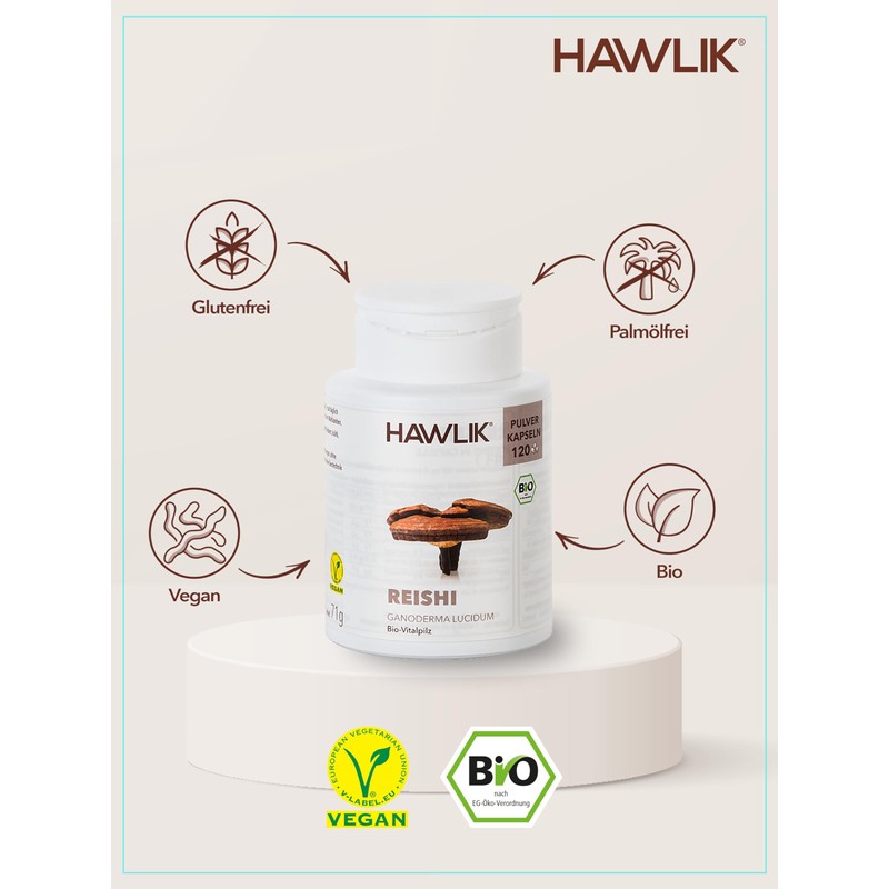 Organic Reishi Powder Capsules (120 Capsules)