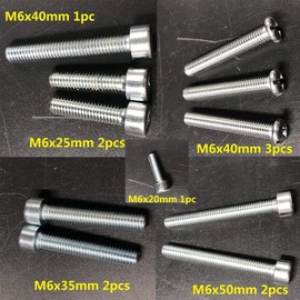PK80 Motor Bolts Studs, Screws Set for 66cc/80cc/YD100 Gas Engine Motor Kit 2 Stroke Motorized Bike