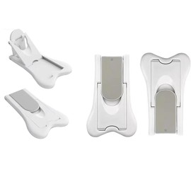 Liyquint 4PCS Sliding Door Lock for Child Safety | Child Proof Locks for Glass Doors, Windows, Closets & Cabinets | Home Security Safety Locks for Sliding Doors & Windows (White)