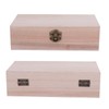 Pure Seek Wooden Box Wood Grain Retro Decorative Accessories Containing