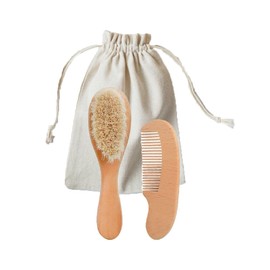 Newsones Baby Brush Baby Hair Brush Baby Cushion Brush Comb Baby Shower Set of 2