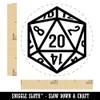 D20 20 Sided Gaming Gamer Dice Critical Role Self-Inking Rubber