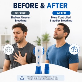 Adjustable Breathing Trainer for Breath-Control Practice – Compact ABS Exercise Tool for Voice, Fitness and Daily Routines