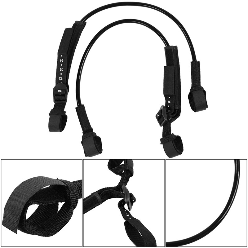2PCS 28-34inch Black Adjustable Safety Windsurf Harness Leash Surfboard Surfing