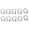 10pcs Bow Shackle Stainless Steel High Hardness D-Ring Anchor for