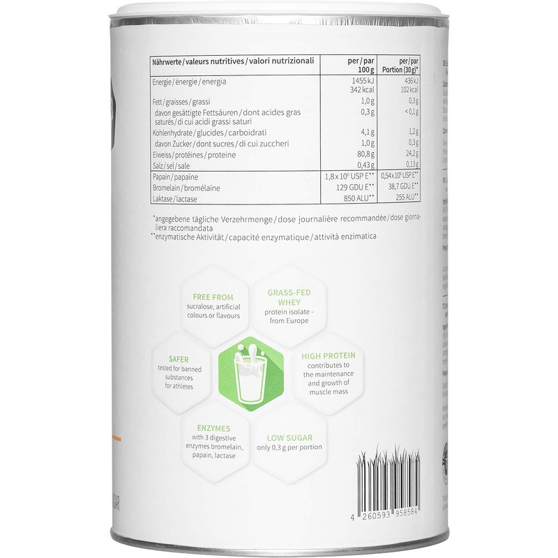 nu3 Grass-Fed Whey Protein - 300 g Vanilla with 80%