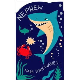 Nephew Birthday Card - Birthady Card for Him - Cool Shark Design