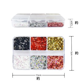 WPFANTAI Holographic Nails, Stars, Hearts, Star Parts, Heart Holo, Sequins, Sparkling Stars, Christmas Art