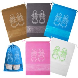 zrfgbxim 10 Pcs Shoe Bags for Travel Shoe Bags, Shoe Storage Bags, Shoe Bags for Storage, Drawstring Shoes Storage Bags, Portable Dustproof Shoes Bags, Non-Woven Shoe Packing Organizer for Daily