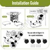 KitchenKipper 4 Pack 69828 69827 Locking Caster for Weber Spirit