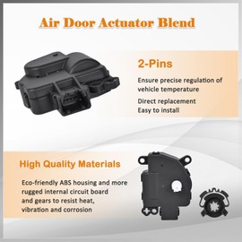 HVAC Heater Blend Door Actuator with Gear Compatible with 2011 2012 2013 Dodge Durango Jeep Grand Cherokee Replaces# 68079488AA 68079488AB 604-045