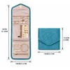 Foldable Jewelry Organizer for Travel – Blue Green Peach Skin