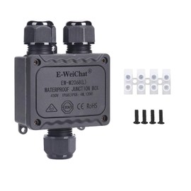 NEWNEWLIU Waterproof IP68 External Junction Box,3 Way M25 Plug Line Plastic External Junction Box, 5-14mm Weatherproof Junction Box Y-Shaped,Electric Power Cord Boxes Suitable for Outdoor Lights.