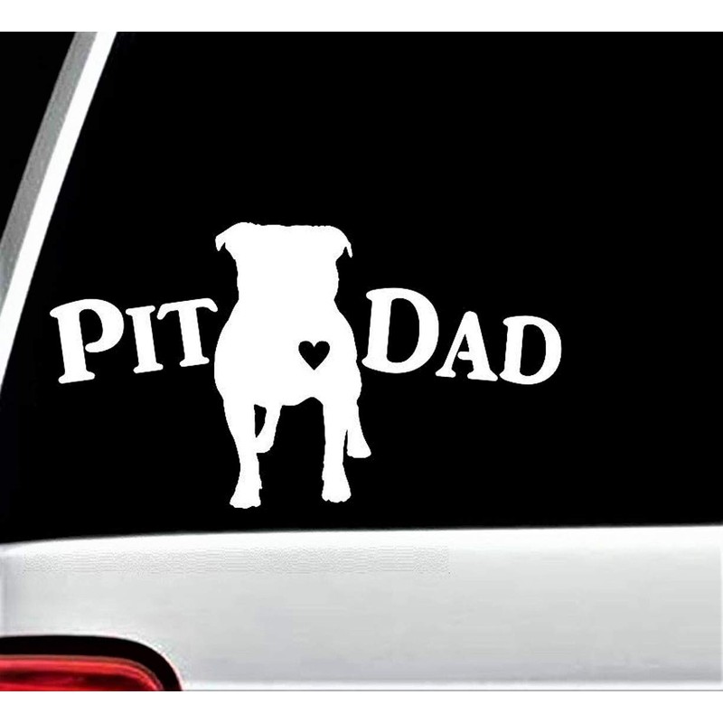 2-Pack Pit Dad and Mom Bull Dog Decal Sticker