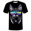 Cat Men 3D Printed Short Sleeve T-Shirts Casual Graphics Tees