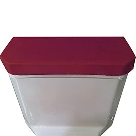 Madeals Velvet Toilet Tank Cover Soft and Absorbent, Comfortable Bathroom Toilet Tank Lid to Fit Different Sizes of Toilet Tank Burgundy