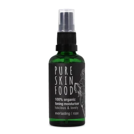 Pure Skin Food Organic Toning Moisturiser Everlasting Rose Face Toner for Youthful Fresh Skin Activating & Smoothing 100% Organic Certified Ingredients & Vegan 50 ml