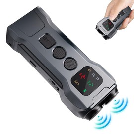 Dog Barking Deterrent Devices,No harm Ultrasonic Dog Anti-Barking Deterrent Device 50ft Distance, Dogs Training Devices with LED Flashlight and Ultrasonic Bark Guard for Dogs (Grey)