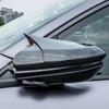 RONTCOS Side Mirror Cover Caps Rearview Cover ABS Ox Horn