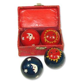 M.V. Trading Asian Chinese Sun and Moon Stress Health Balls with Chimes