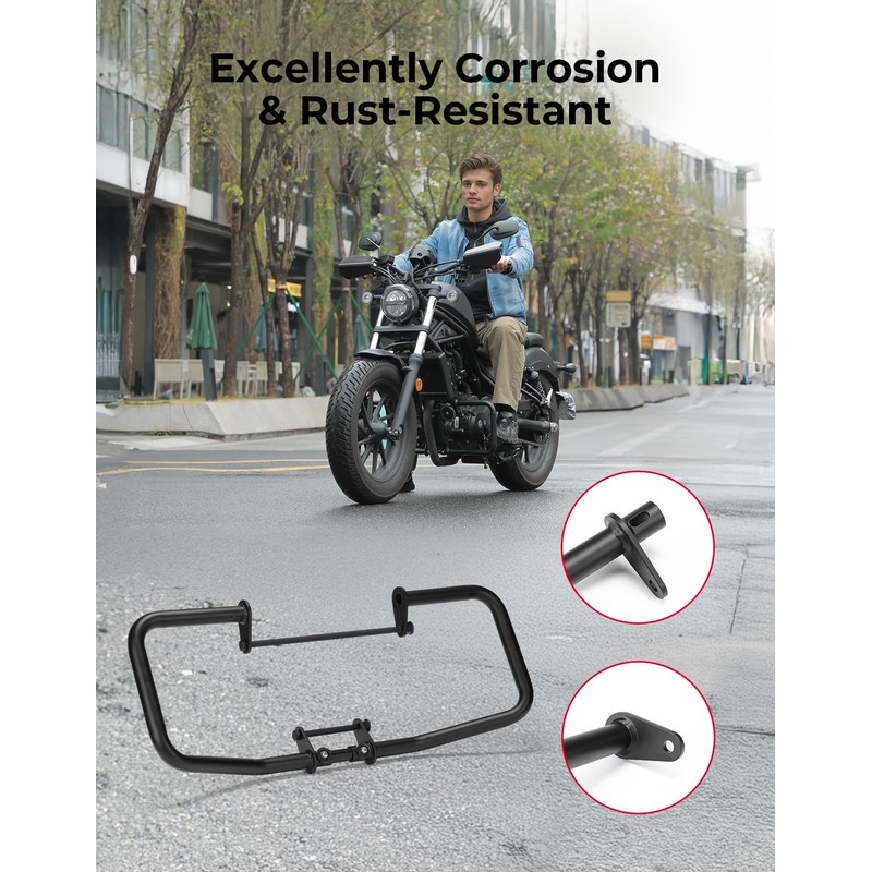 KEMIMOTO Engine Guard Highway Crash Bar Protector Compatible with Rebel