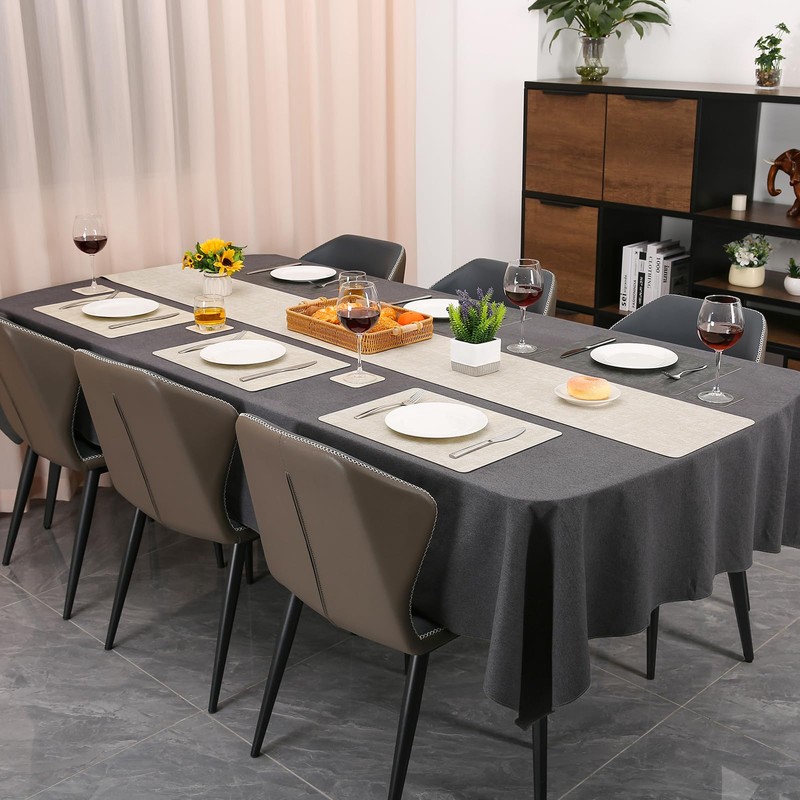 Chitomars Faux Leather Table Runner, Modern Double-Sided Non-Slip Heat Resistant