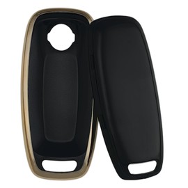 REPROTECTING TPU Key Fob Cover Compatible with Nissan Pathfinder Rogue Kicks (Black/Green, 4 Buttons/TPU)
