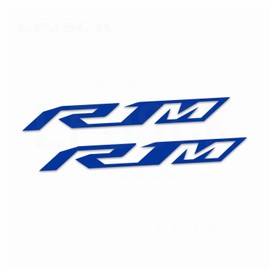 LFJSCK Reflective Motorcycle Stickers Compatible with Yamaha YZF R1 R1M - 2 Piece Waterproof Vinyl Decals Kit for Helmets Fairings (Dark Blue)