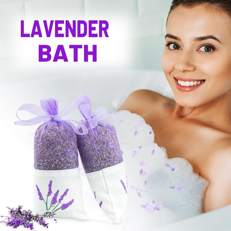 8 Packs Lavender Sachet Bags for Drawers and Closets, Long-Lasting