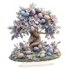 Harilla Easter Eggs Rabbit Decoration, Table Sign, 2D Party Supplies,