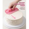 RAVNIX Lisciatore Smoother per Torte 2 Pezzi Rosa e Blu,
