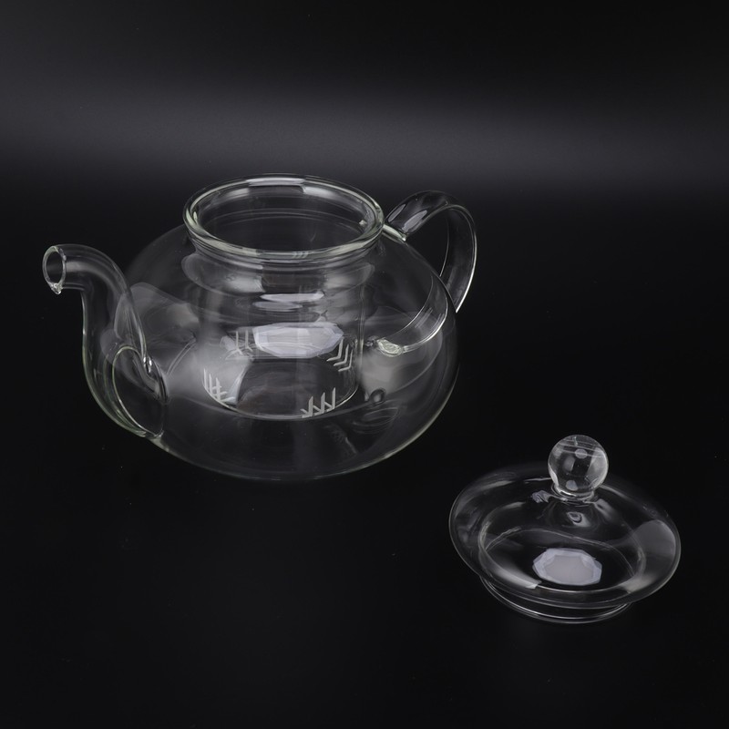 680ml Glass Teapot with Filter Heat Resistance Transparent Tea Kettle