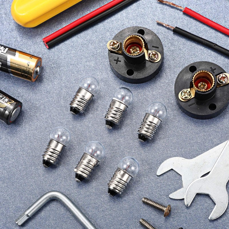 Honoson 30 Pieces E10 Screw Mini Bulbs Warm White Light