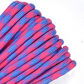 10', 25', 50', 100, 250', 1000' Hanks of Parachute 550 Cord Type III 7 Strand Paracord - Pink Sky Camo - 10 Feet
