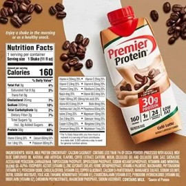 Premier Protein Malteada Café Latte 12 Pack                                                                                                           