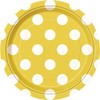 Unique Party 37474 - 18cm Yellow Polka Dot Party Plates,
